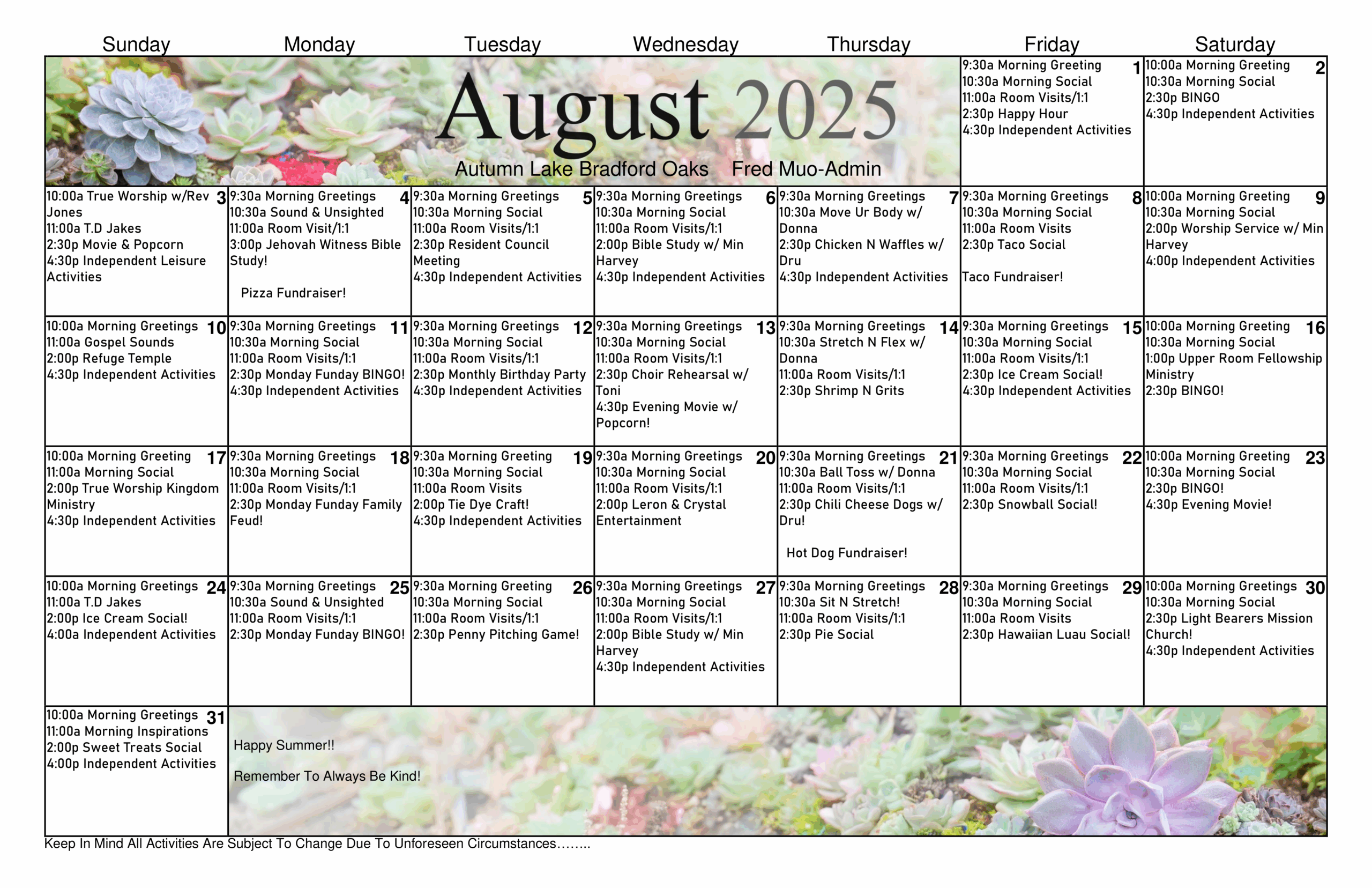 calendar
